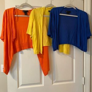 3 Short Sleeve Lane Bryant Shrugs Size 14/16